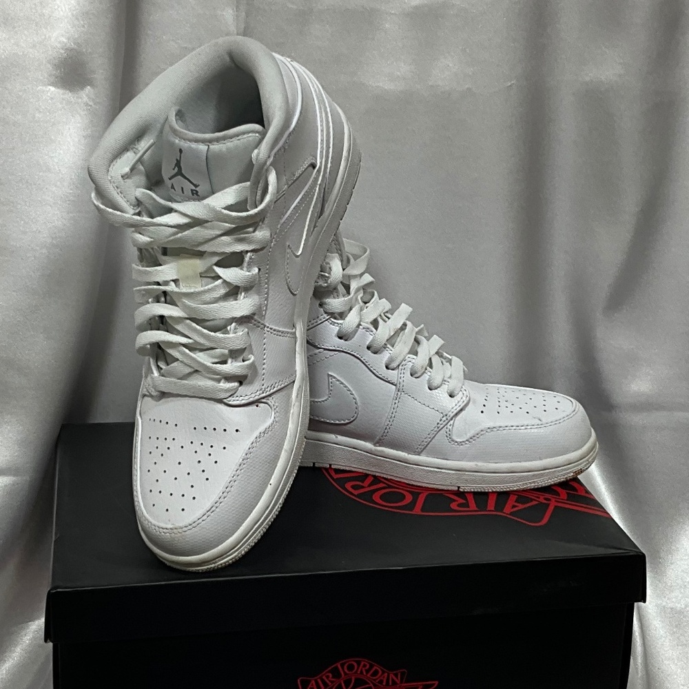 Air Jorden 1, Mid white with cool gray BRD